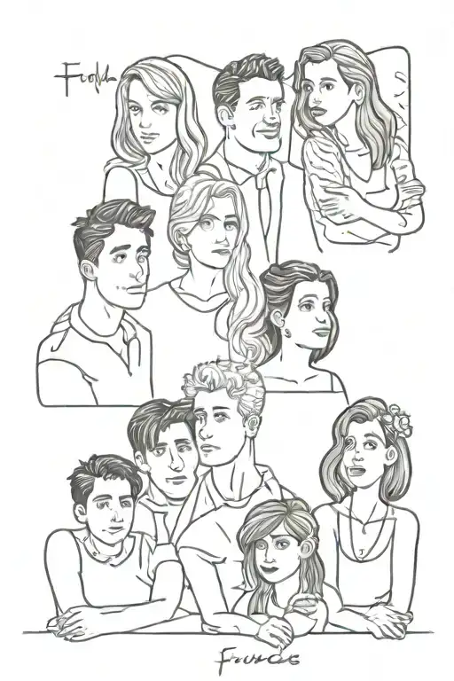 Friends Tv Show Tattoo Design
