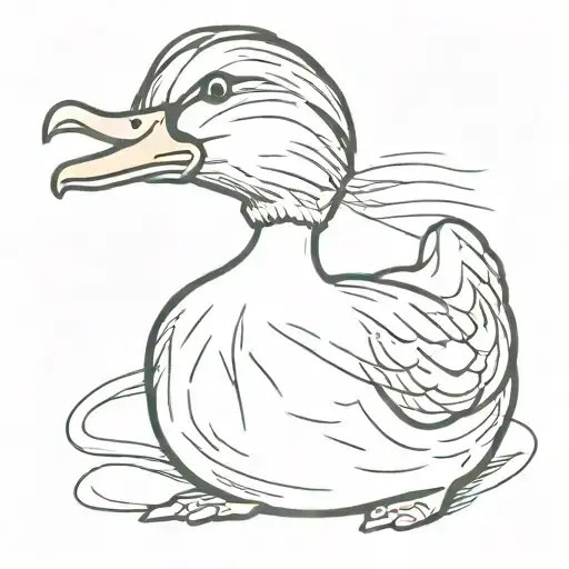 Evil Mad Angry Cartoonish Duck