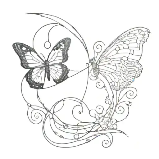 September 2004 With Butterfly And Moon Merging Together