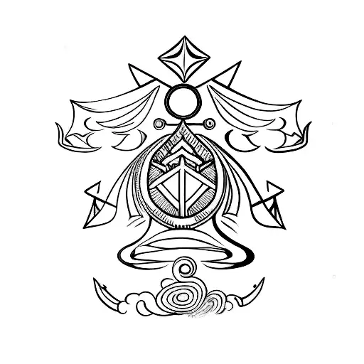 Dainty Sternum Piece Incorporating Libra Symbol