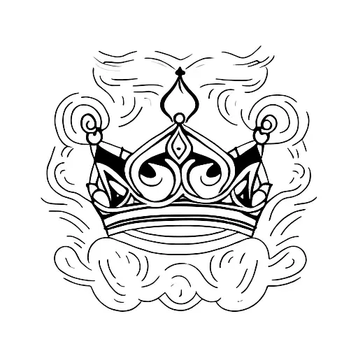 A Minimalist Tattoo Of A Pink Glittery Crown Symbolizing The Strength And Power Of Being A Mom