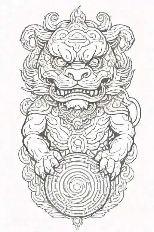 Fu Dog Holding An Orb