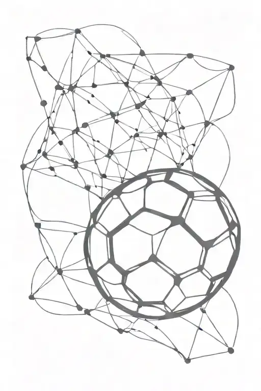Soccer Ball Surrounded By Symmetrical Pattern