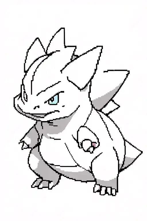Pixelated Pokemon Style Nidoking