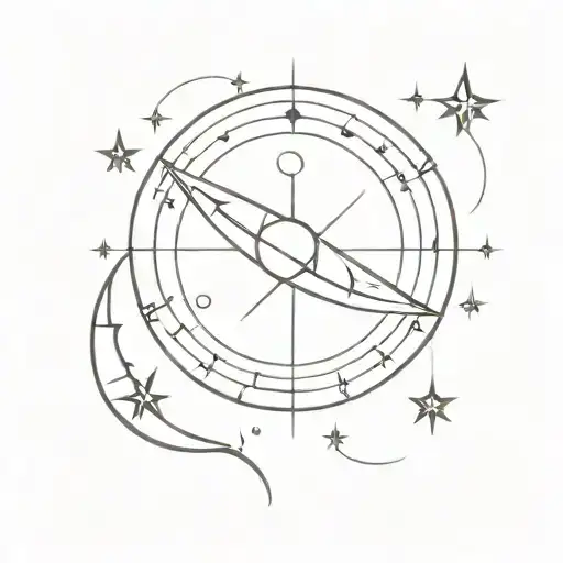 Sundial Moon Stars Water