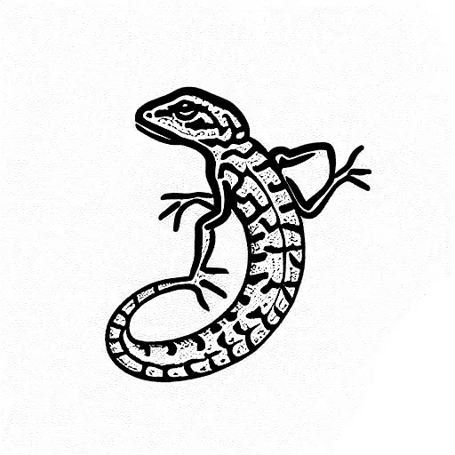 Small Lizard Line Design