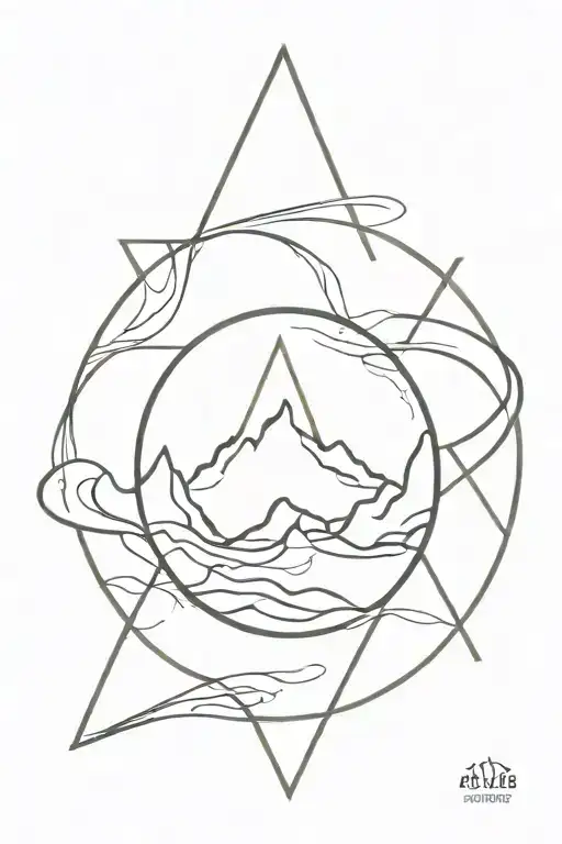 Poseidon Globe Wave Triangle Concept