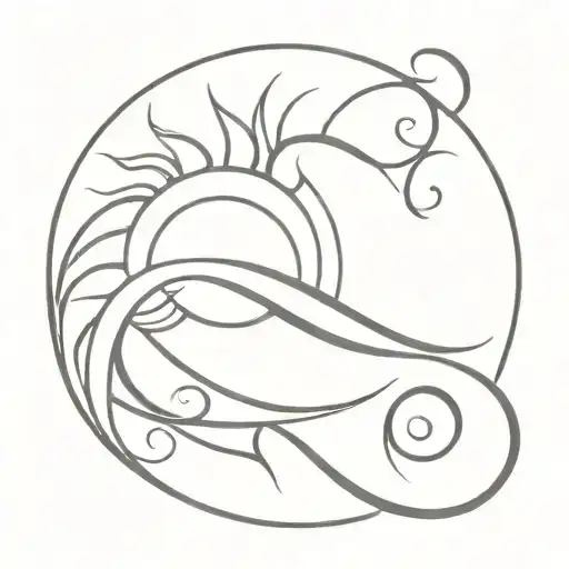 Sun With Infinity Symbol Inside