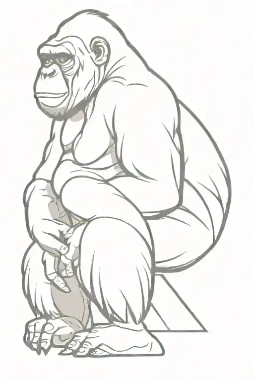 Seated Gorilla Facing Forward