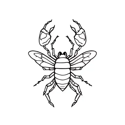 Bee Cross Scorpion Intertwined