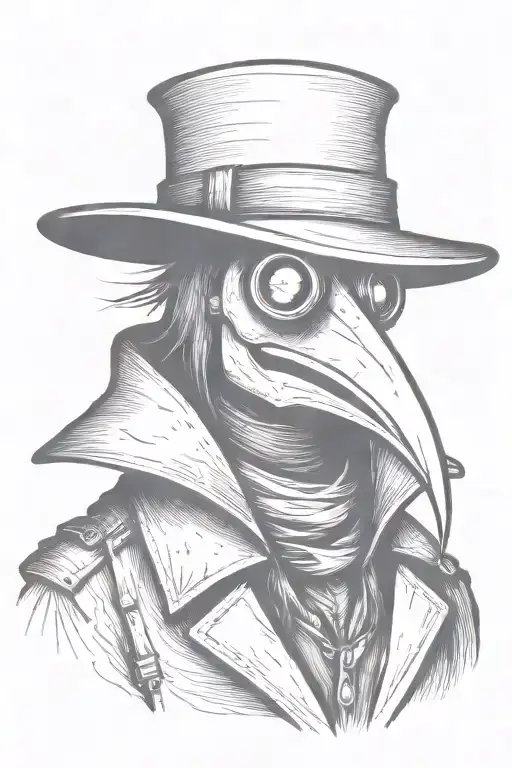 Simple Line Style Plague Doctor