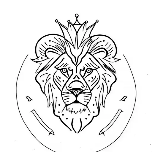 An Elegant Tattoo Of A Lion's Face With The Word 'Abuelo' Delicately Written Underneath