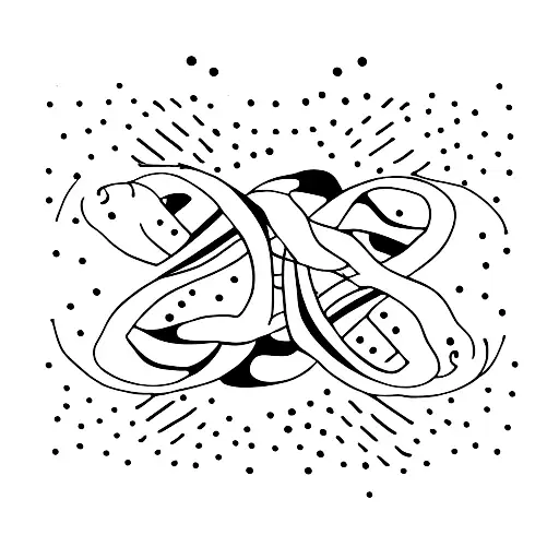 Infinity Symbol As Guitars Body And Morse Code Of Number 7 As Fretboard