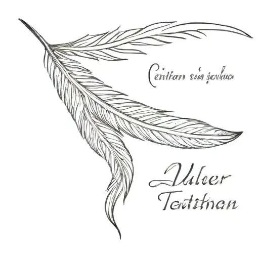 Feather With Name Written Inside