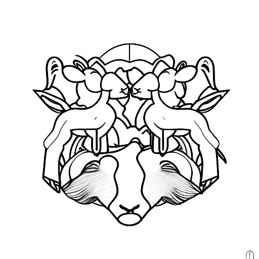 3 Realistic Lambs In A Different Stages Of Jumping