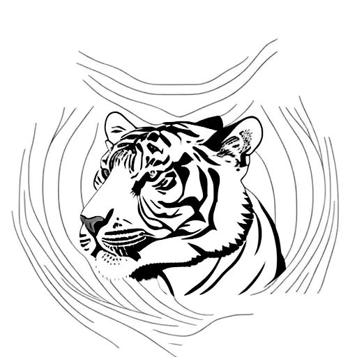 A Majestic Tiger Emerging From A Dense Forest