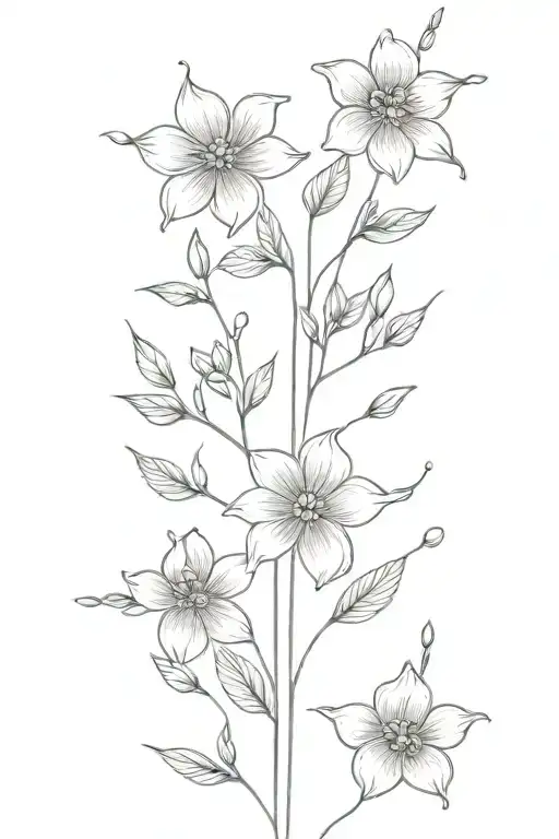 Dainty Flowers On Spine