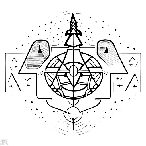 Couple Tattoo Of Sagittarius And Aries