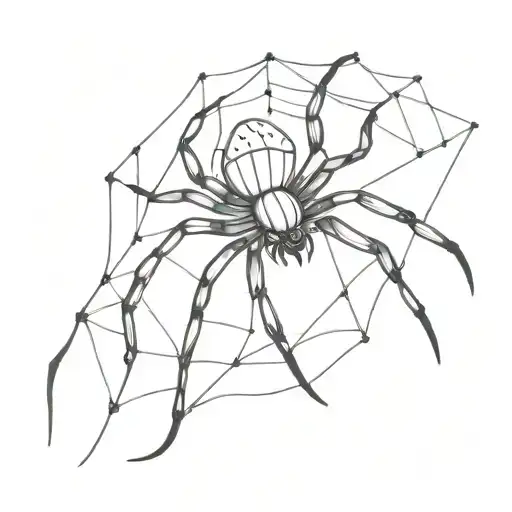 Black-and-white Spider Tattoo Inspired By Melanie Martinez