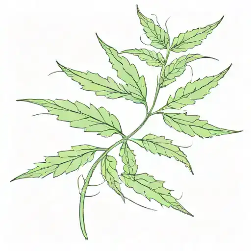 It's Like A Cannabis Plant Coming Out Of A Stitched Cut