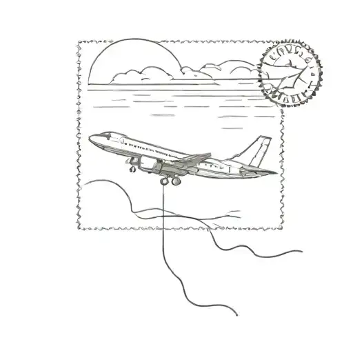 Postage Stamp That Embodies Beach No Birds Flying