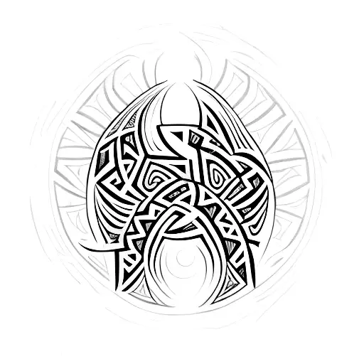 Polynesian Tribal Design Representing The Concept Of Freedom