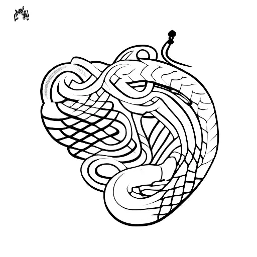 Native Vase With Small And Thin Snake Wrapped Around Vase Neck