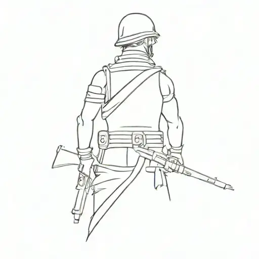 The Roman Numeral 1 Soldier Standing
