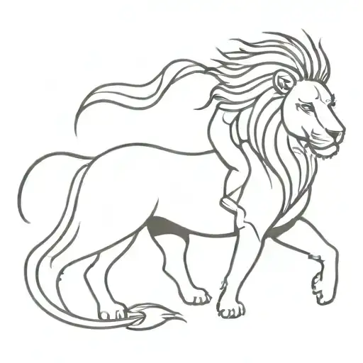 Woman Riding On Lion