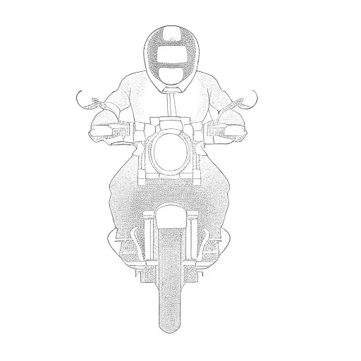 A Person Riding A Motorcycle In The Dark