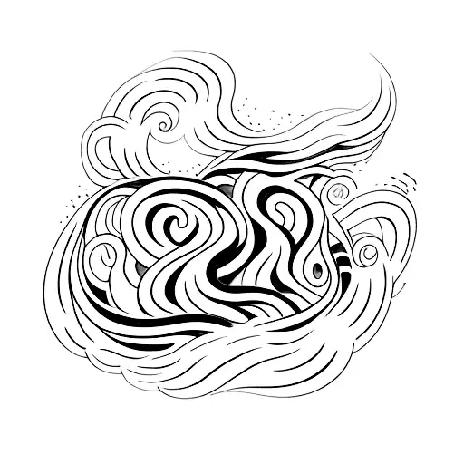 A Wave Flowing Through The Word 'Carpe Diem' In A Calligraphic Font