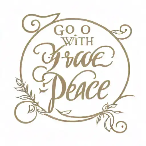 Quote Tattoo Saying Go With Grace And Peace Will Follow