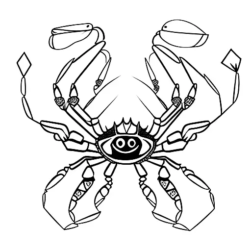 Zodiac Cancer Crabs Holding Eachother