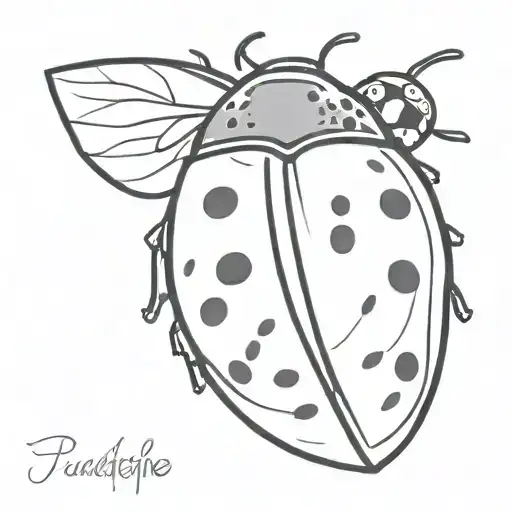 Ladybug With Date Written