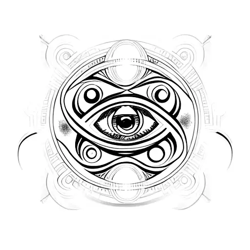 Gemini With Eye Of Horus And Infinity