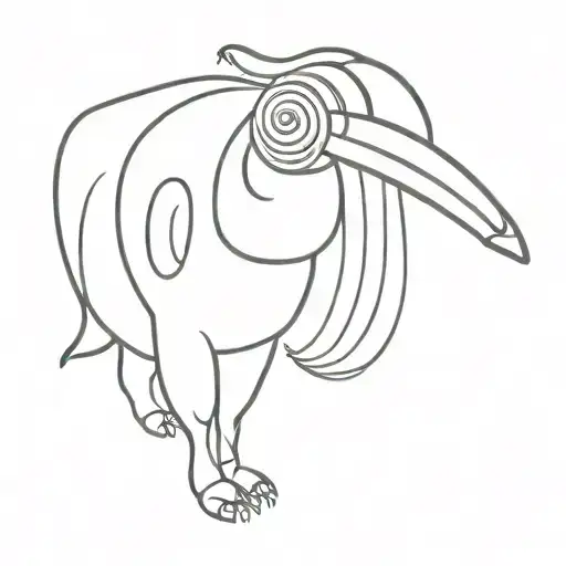 Bull With A Toucan On Its Horn