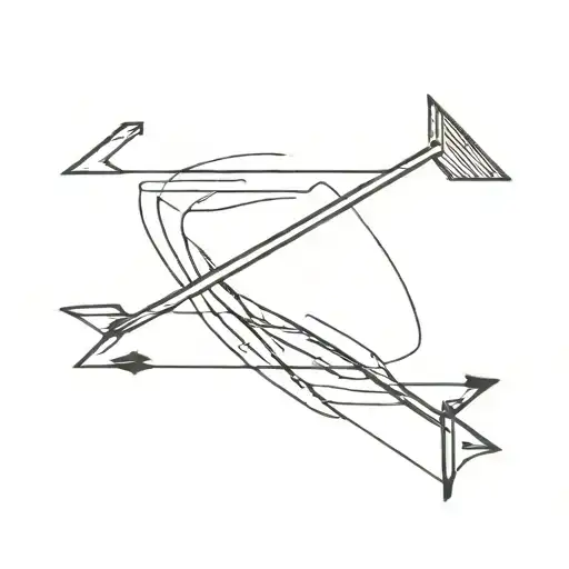 Straight Arrow Tattoo Idea For Accounting Student