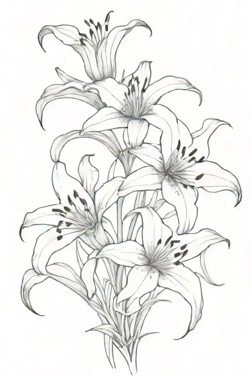 A Bunch Of Red Lily Spider For The Back Ground