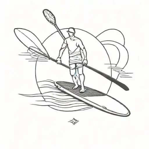 Black And White Paddleboard