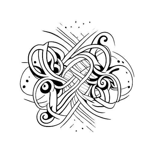 Infinity Symbol With Letters J And L And Birds