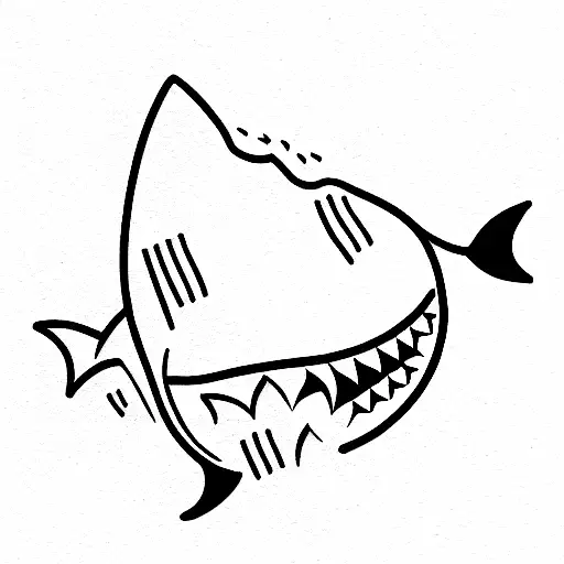 The Outline Of A Sad Looking Shark