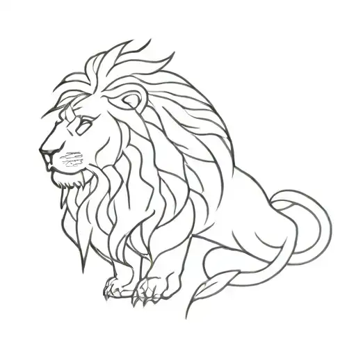 Viking Runes Lion