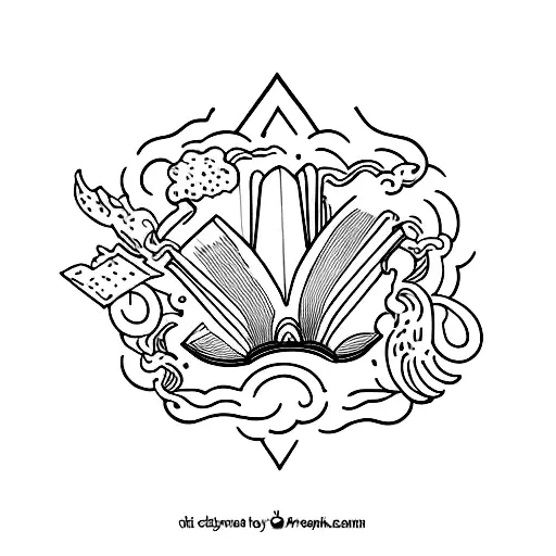 Open Book With A Seven