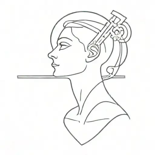 Minimalistic Catholic Tattoo Michael