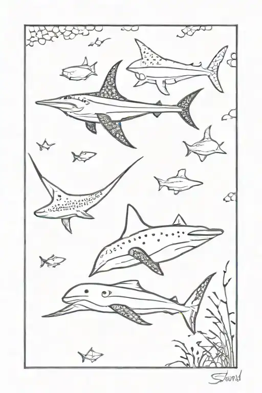 Eagle Ray And Whale Shark