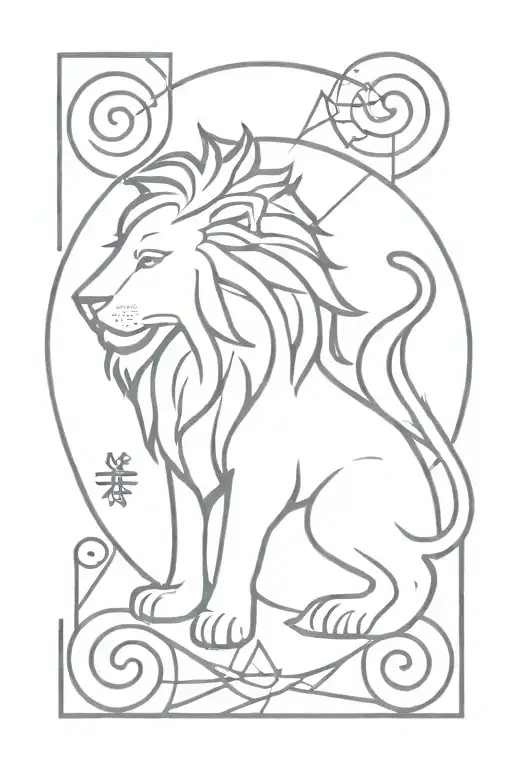 Lion Nordic Runes