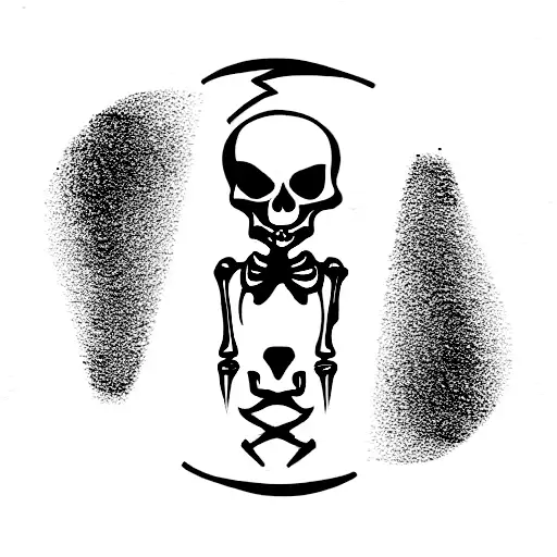 Skeleton Holding Scissors In Its Hands