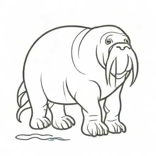 Watercolor Walrus