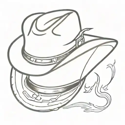 Cowboy Hat With A Six Shooter Aiming