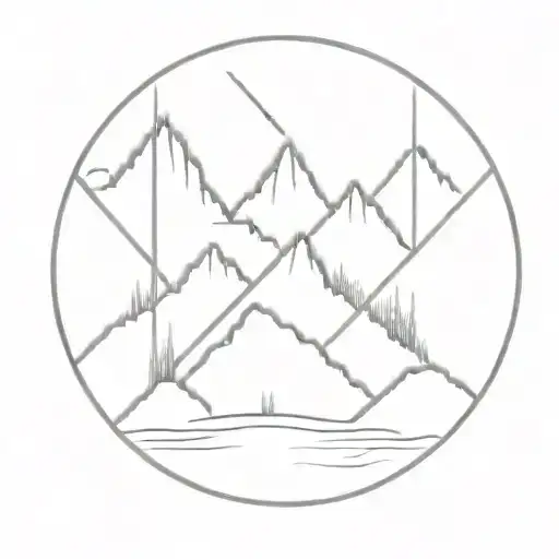 Mountain With Drum Sticks Crossed